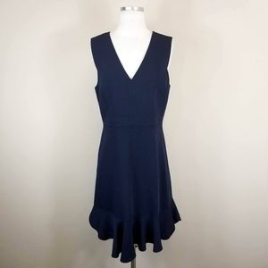 Rebecca Taylor Navy Flounce Dress